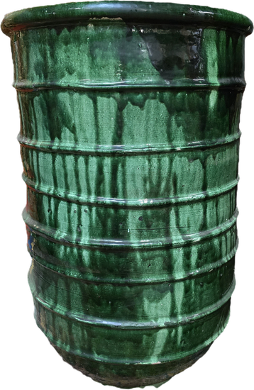 Riesiger grüner Keramiktopf