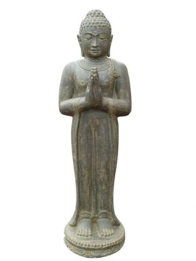 Stehender Buddha aus Lavaguss