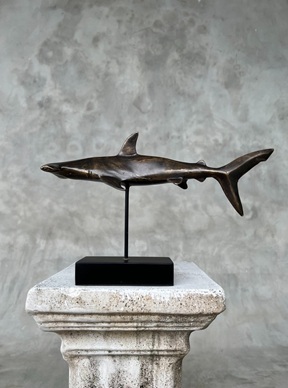 Hammerhai aus schwerer Bronze